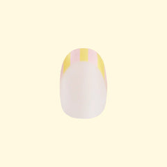 Summer Stripe French - Press-On | Short | Round